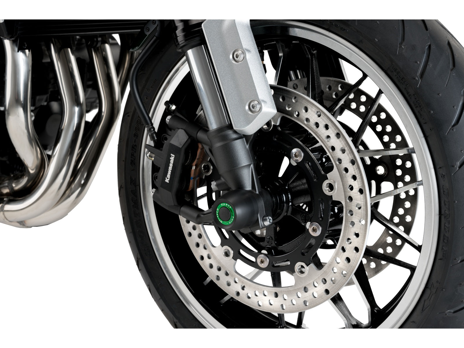 Puig Front Fork Protector In Black for Kawasaki Z900 RS Cafe (18-20)