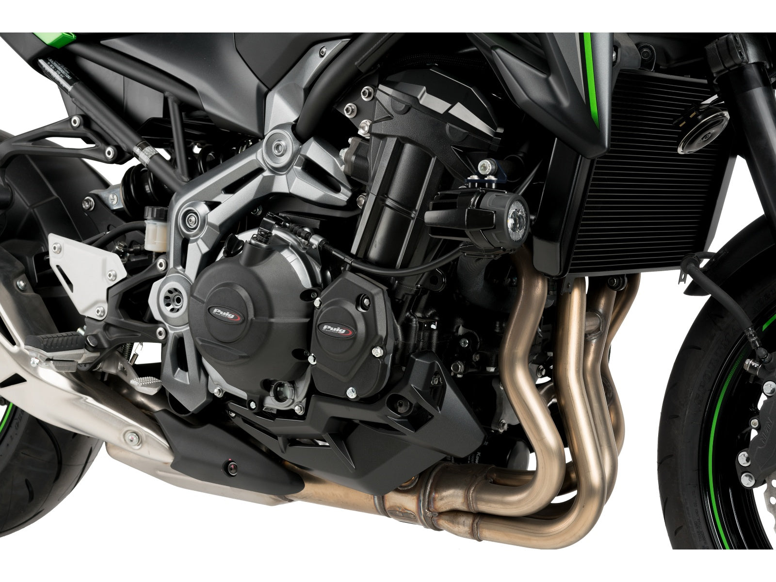 Puig Engine Cover In Black for Kawasaki Z900 (17-24)