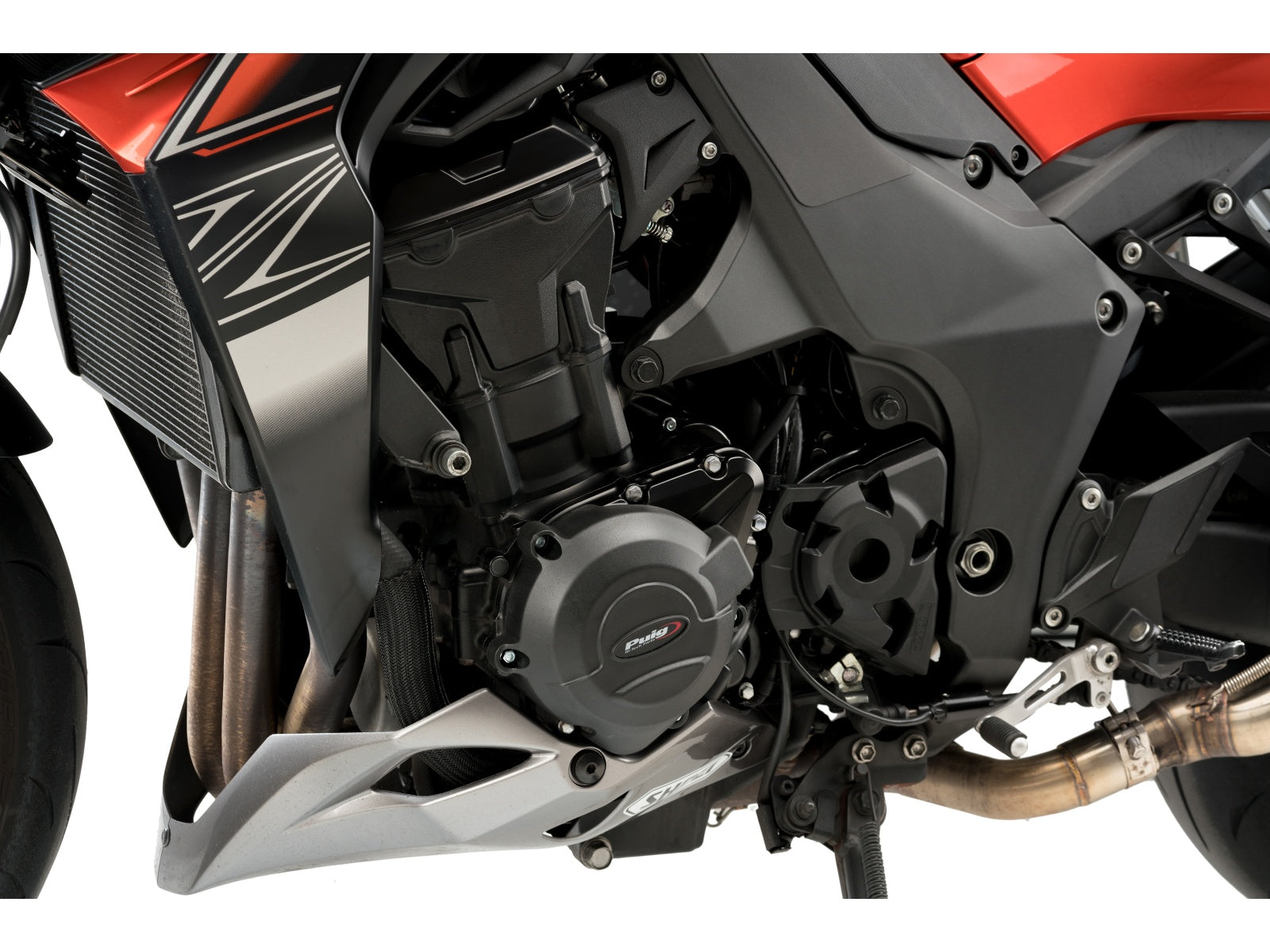 Puig Engine Cover In Black for Kawasaki Z1000 (14-20)