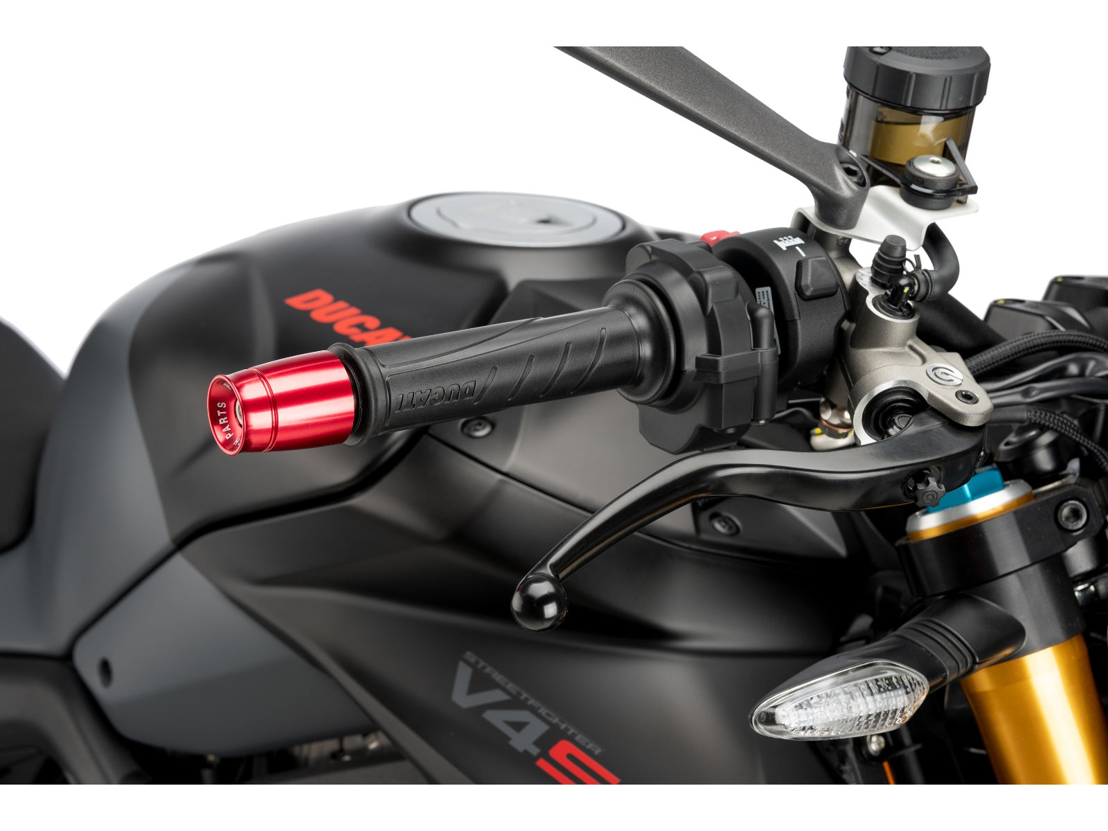 Puig Sport Bar Ends In Black for Ducati Streetfighter V4 (20-25)