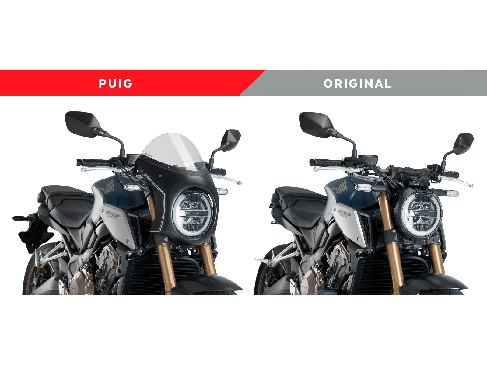 Puig Retrovision Screen In Clear for Honda CB650 R Neo Sports Cafe (19-23)