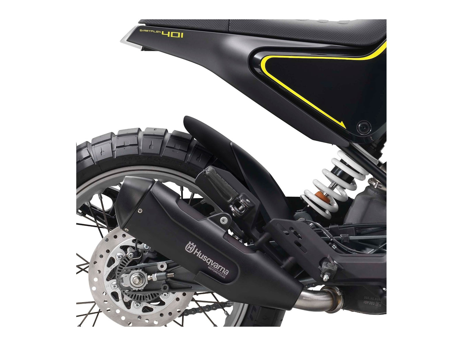 Puig Rear Mudguard Extender In Matt Black for Husqvarna Vitpilen 401 (18-25)
