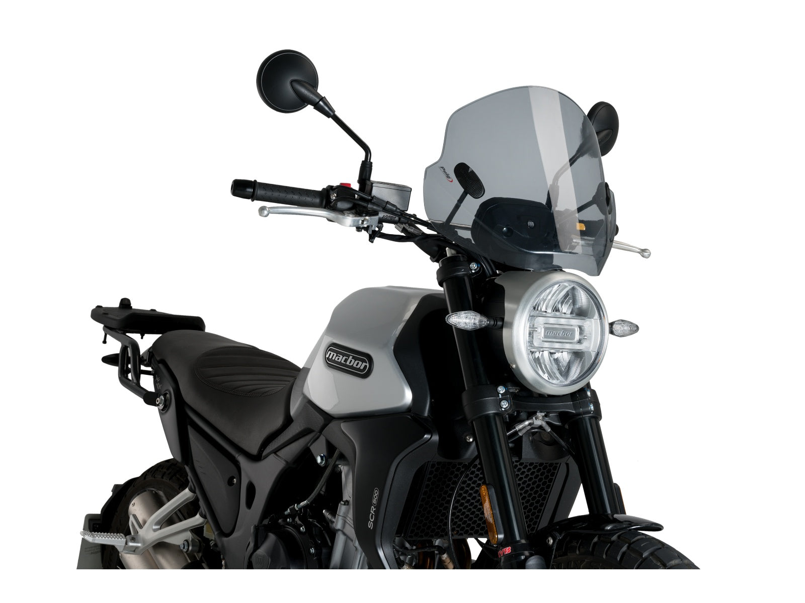 Puig Trend Screen In Light Smoke for Macbor Eight Mile 500 Scrambler (22-25)