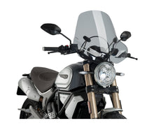 Puig Touring II Screen In Clear for Ducati Scrambler 1100 Dark Pro (21-24)