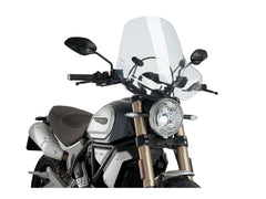 Puig Touring II Screen In Clear for Ducati Scrambler 1100 Dark Pro (21-24)
