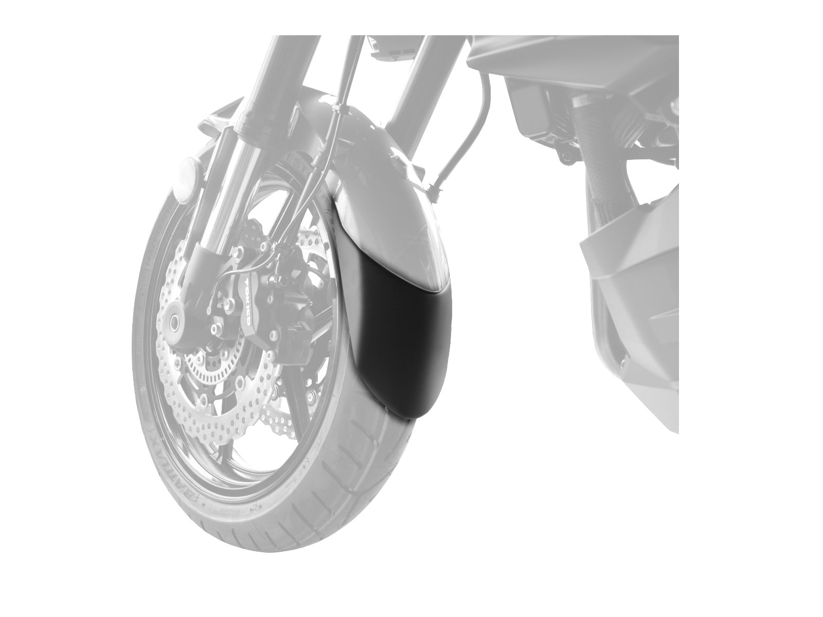 Puig Front Mudguard Extender In Black for Kawasaki Versys 650 Grand Tourer (15-22)