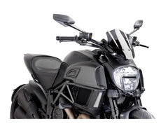 Puig New Generation Adjustable Sport Screen In Clear for Ducati Diavel 1200 (14-16)