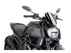 Puig New Generation Adjustable Sport Screen In Clear for Ducati Diavel 1200 (14-16)