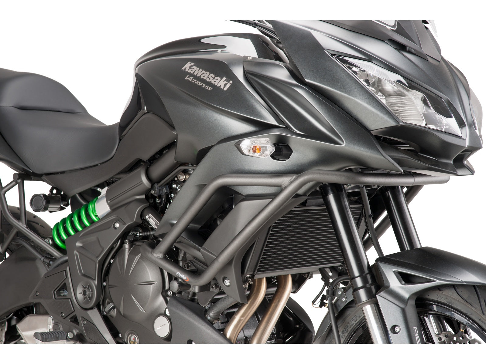 Puig Engine Guard In Black for Kawasaki Versys 650 (15-25)