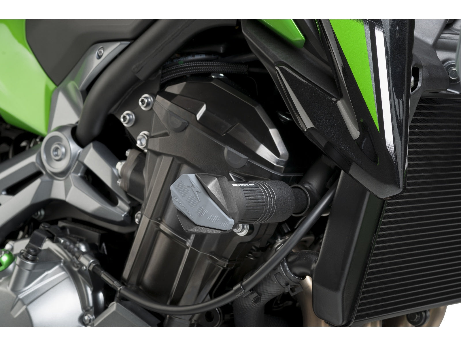 Puig R19 Frame Sliders In Black for Kawasaki Z900 (17-24)