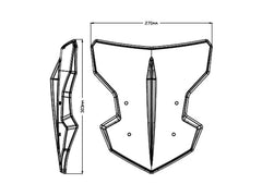 Puig Flanker Screen In Clear for Yamaha FZ8 (11-16)