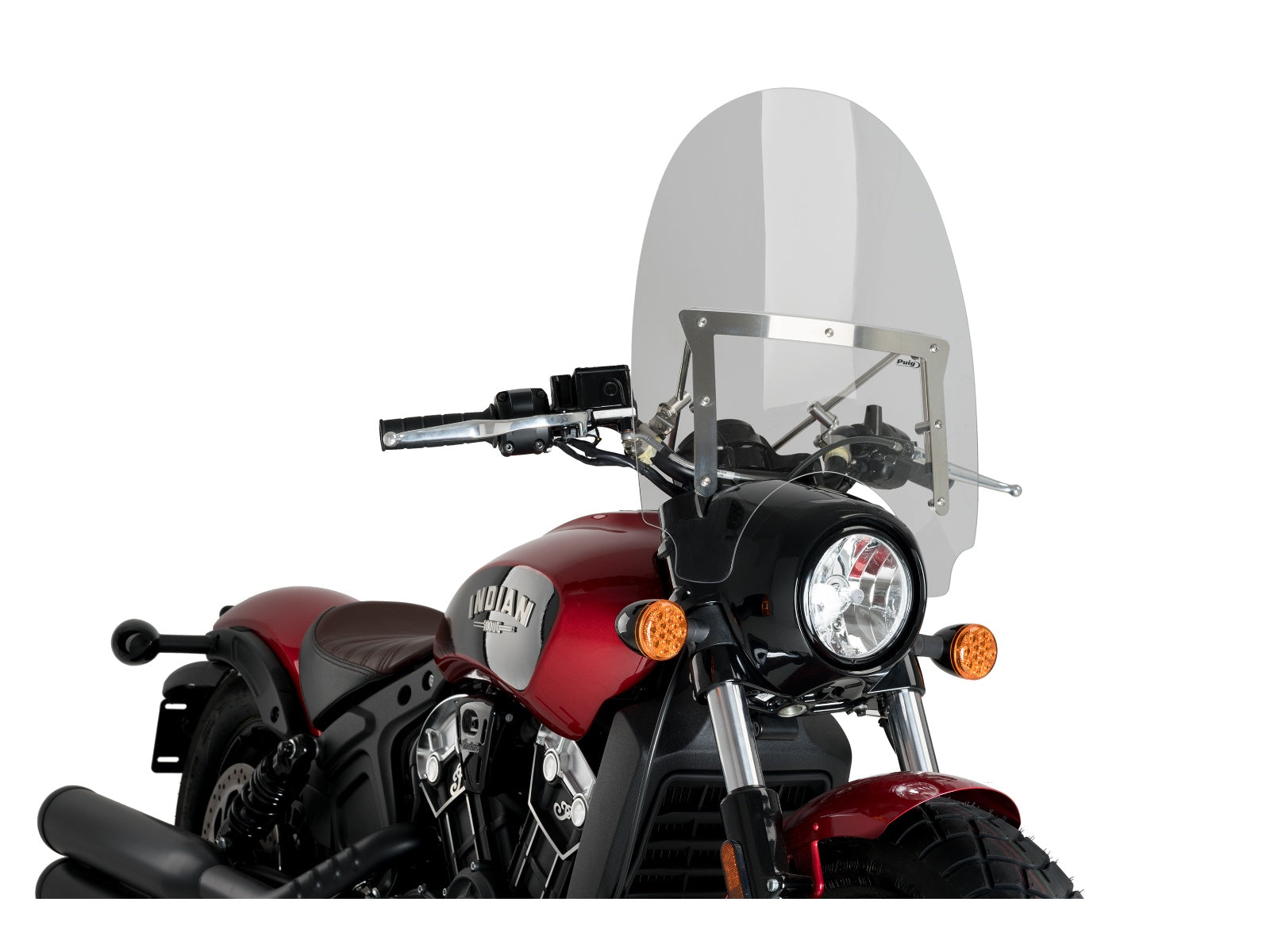Puig Highway Screen In Clear for Indian Scout Bobber (18-19)