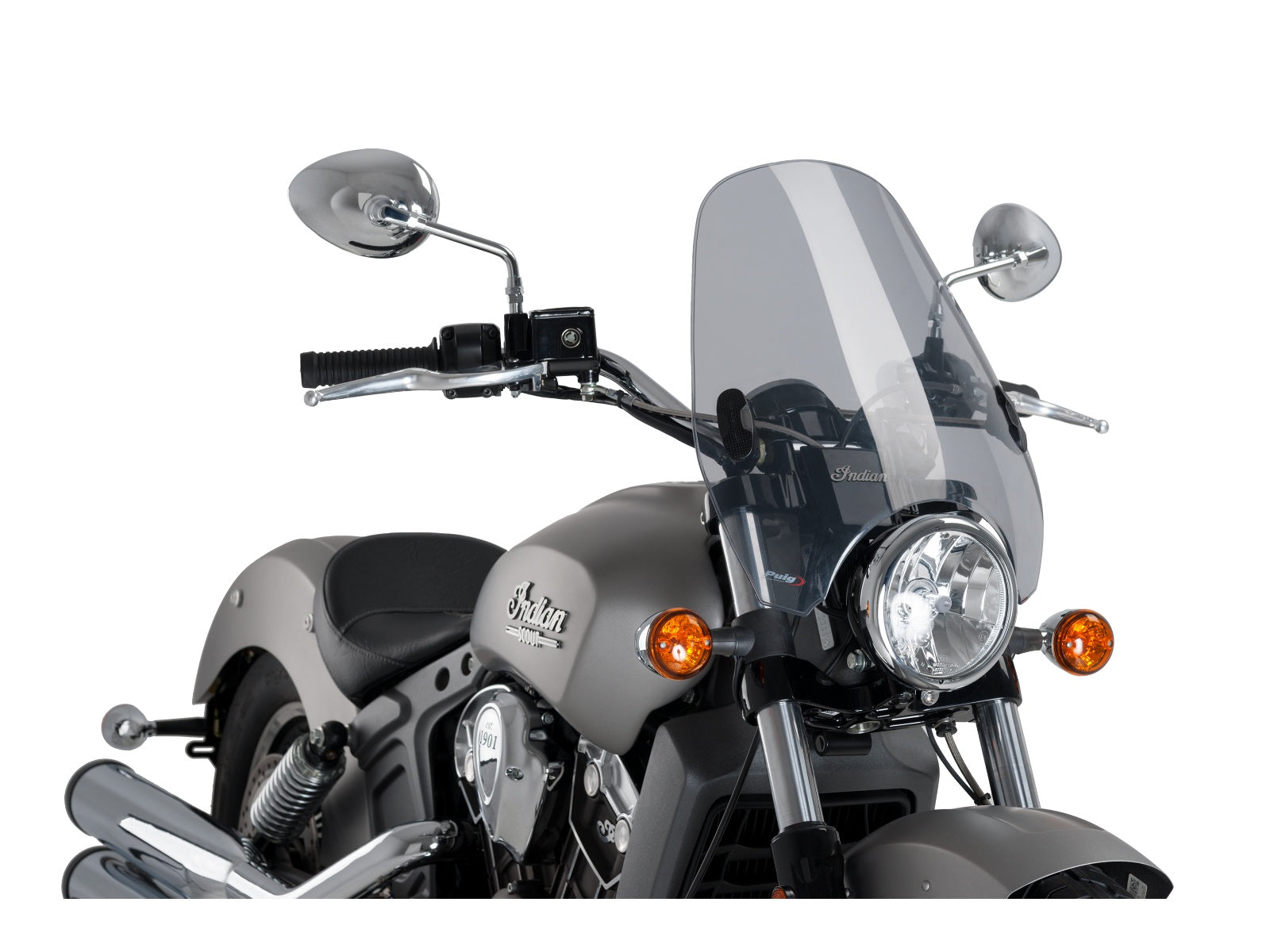 Puig Custom II Screen In Clear for Indian Scout Bobber (18-25)