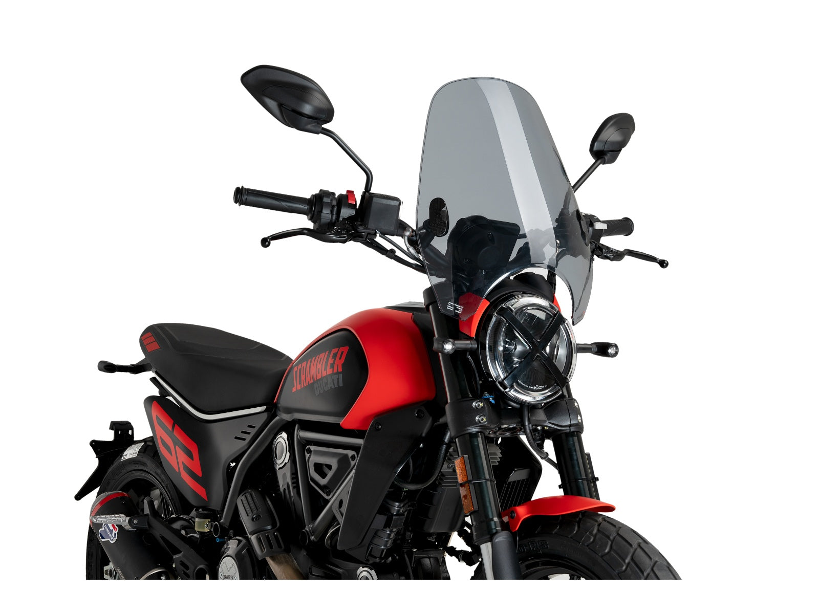 Puig Custom II Screen In Clear for Ducati Scrambler Full Throttle (15-25)