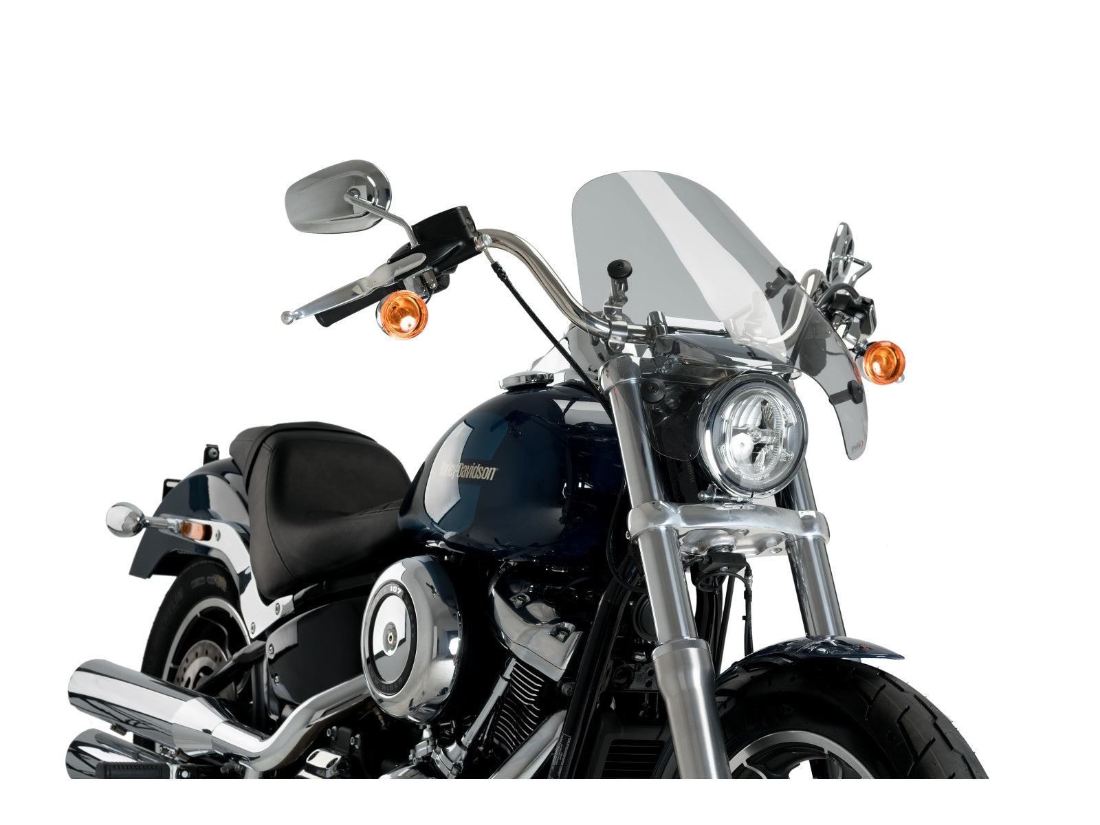 Puig Custom II Screen In Clear for Harley Davidson Softail Low Rider FXLR (18-20)