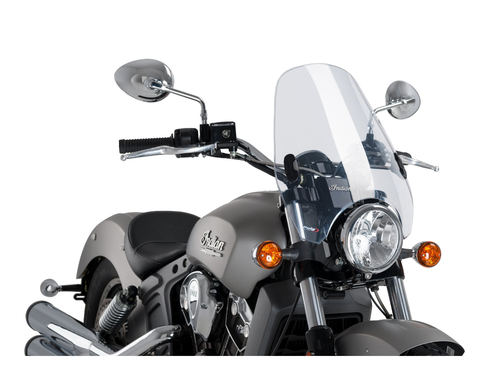 Puig Custom II Screen In Clear for Indian Scout Bobber (18-25)