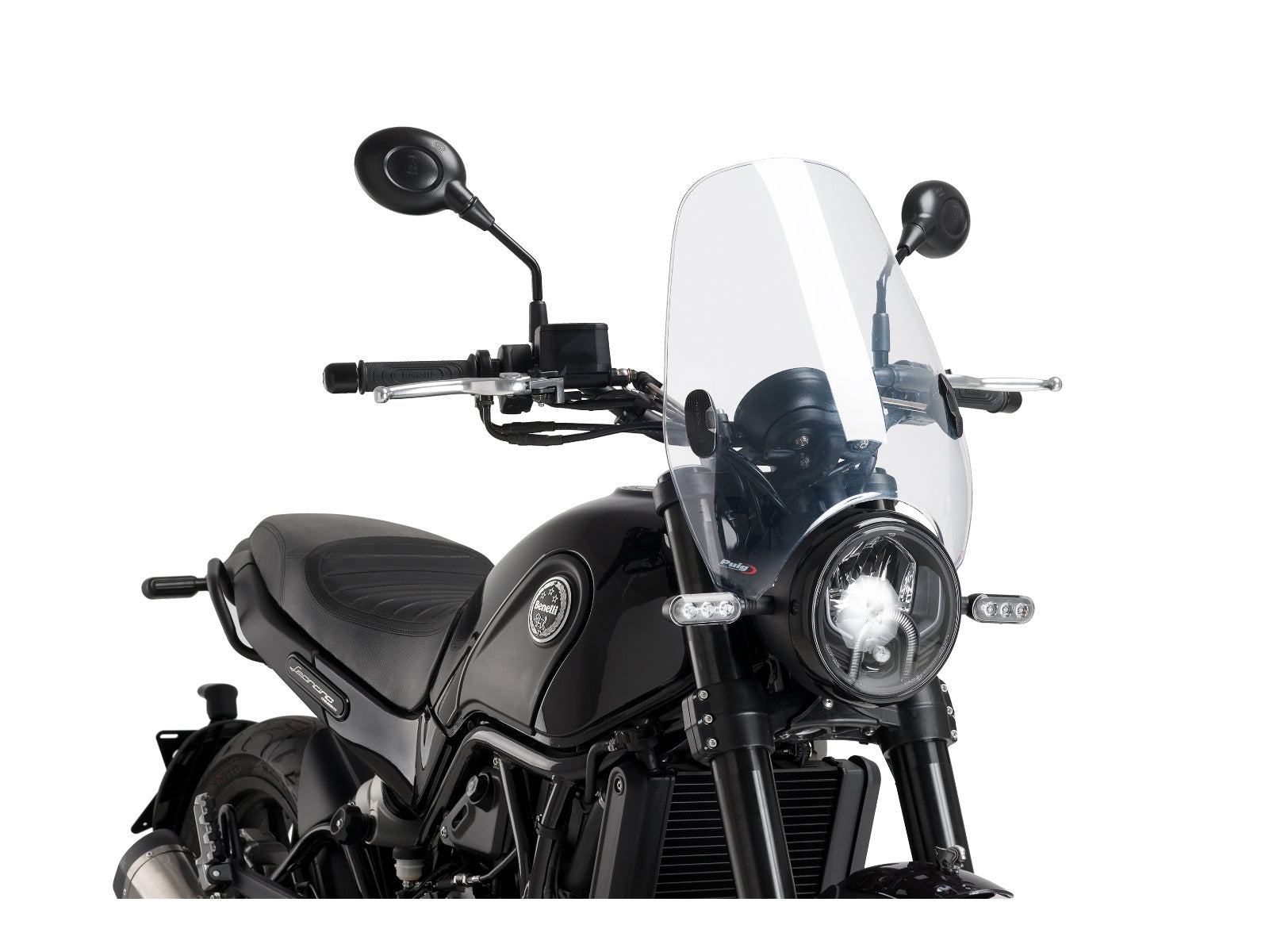 Puig Custom II Screen In Clear for Benelli Leoncino 500 (16-25)
