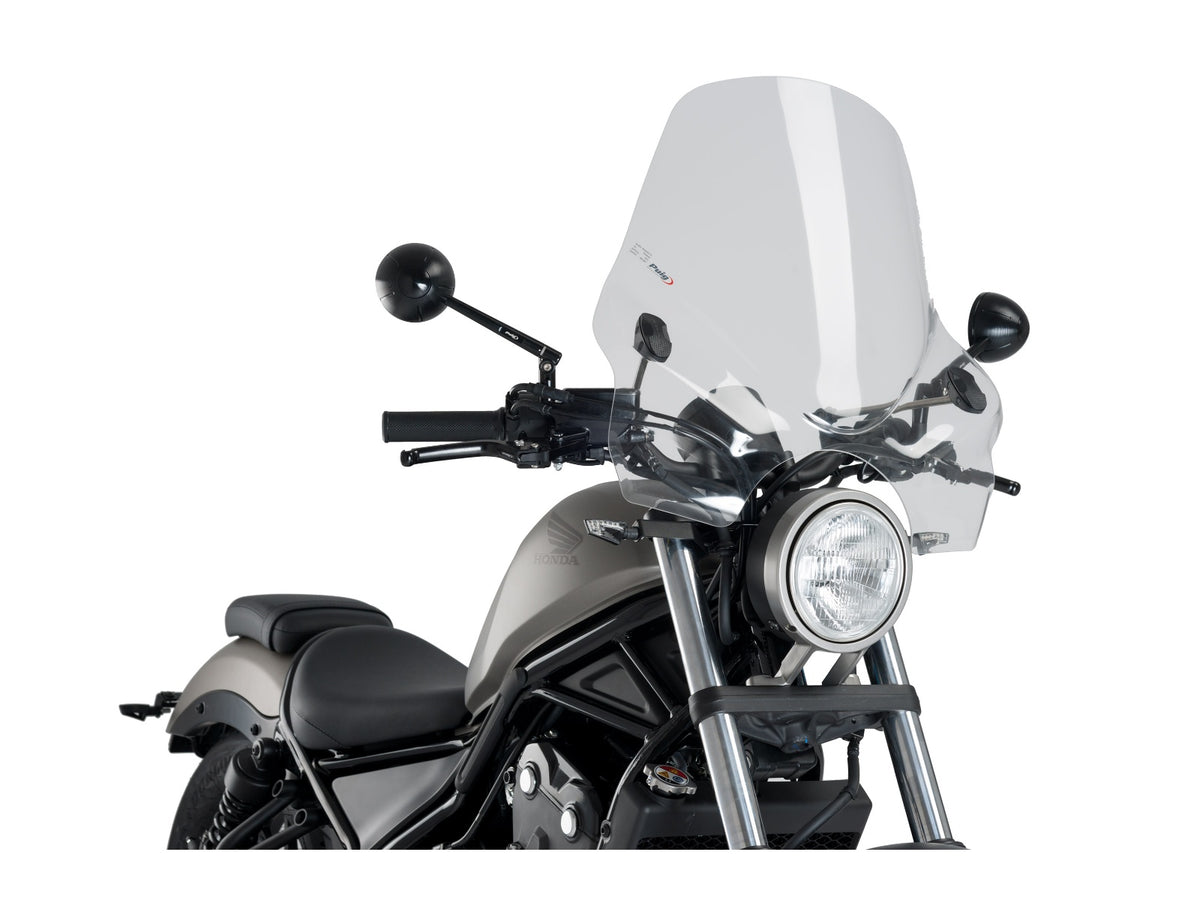 Puig Touring I Screen In Clear for Honda CMX500 Rebel (17-25) Main image