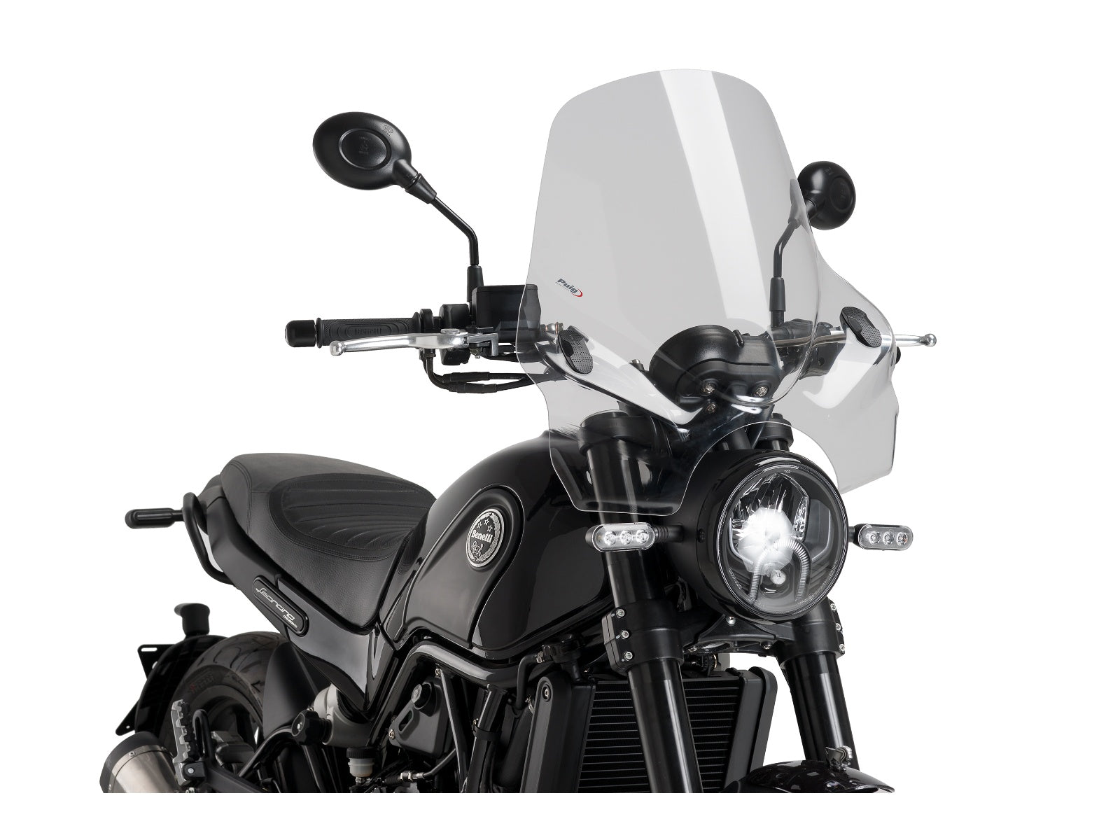 Puig Touring I Screen In Clear for Benelli Leoncino 500 Trail (16-25)