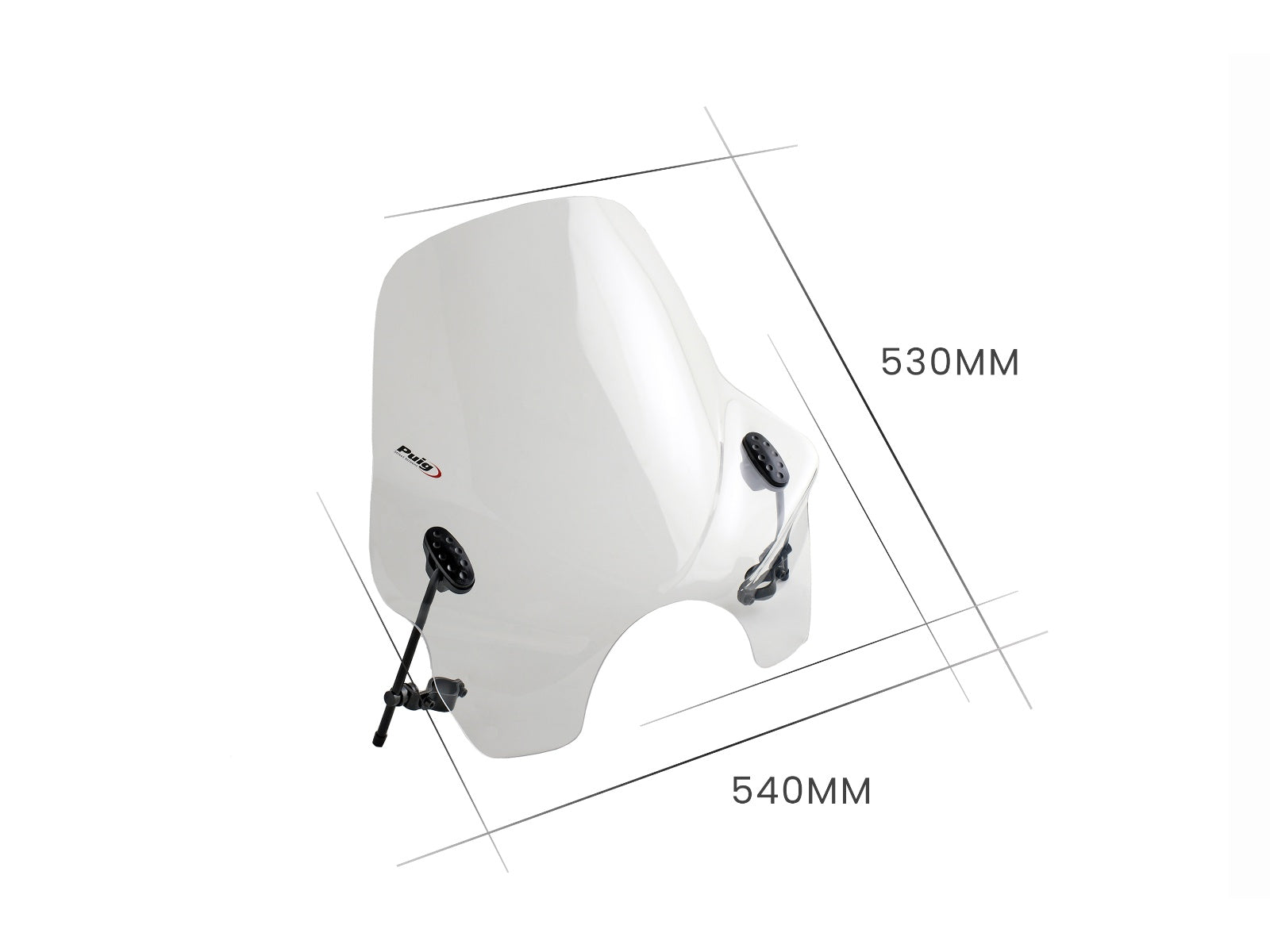 Puig Touring I Screen In Clear for Benelli Leoncino 500 (16-25)