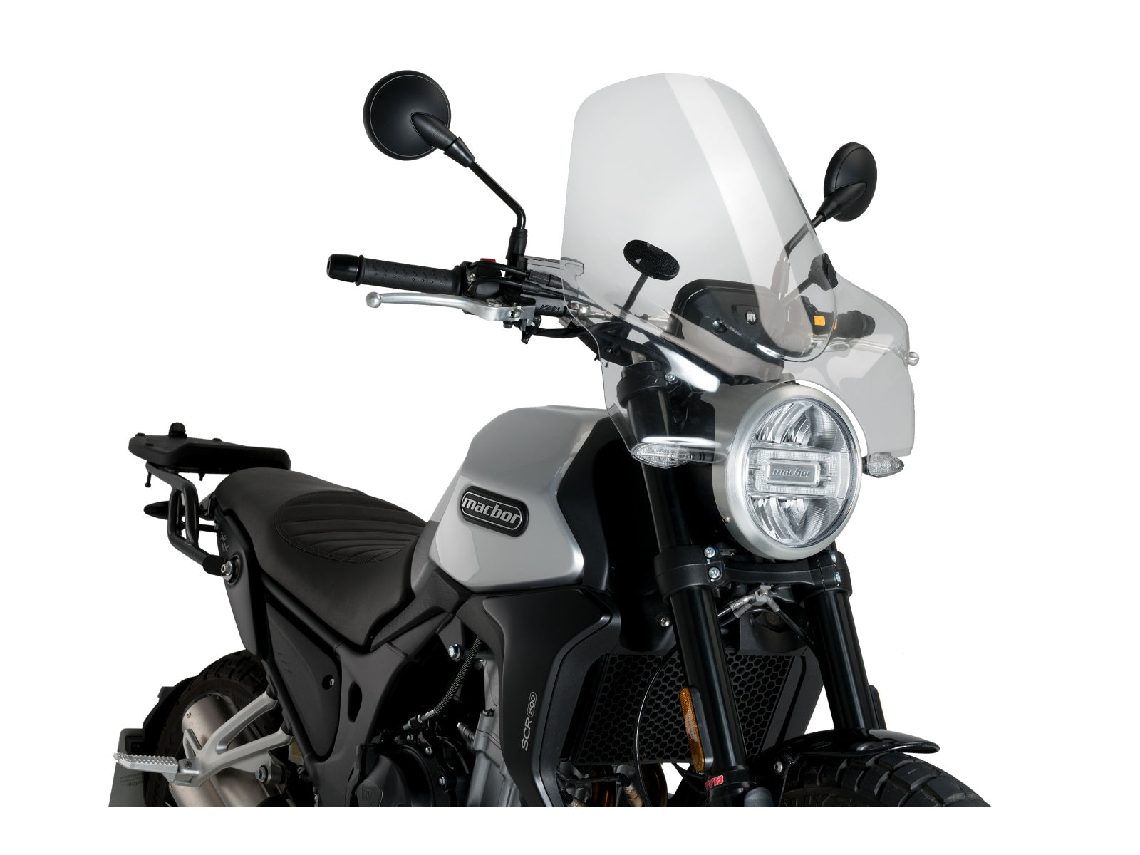 Puig Touring I Screen In Clear for Macbor Eight Mile 500 Street (22-25)