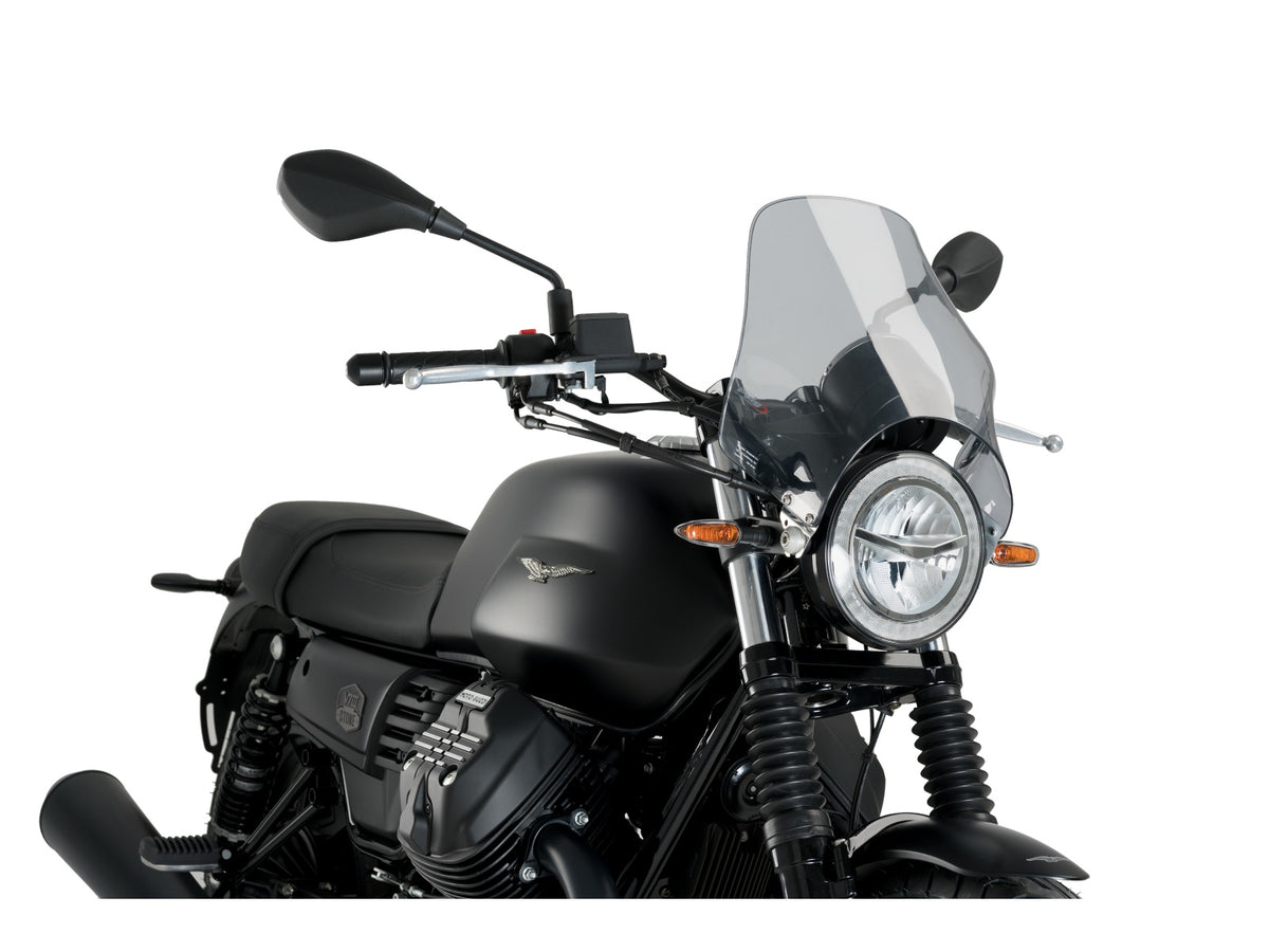 Puig Naked Screen In Light Smoke for Moto Guzzi V7 Stone (17-22) Main image