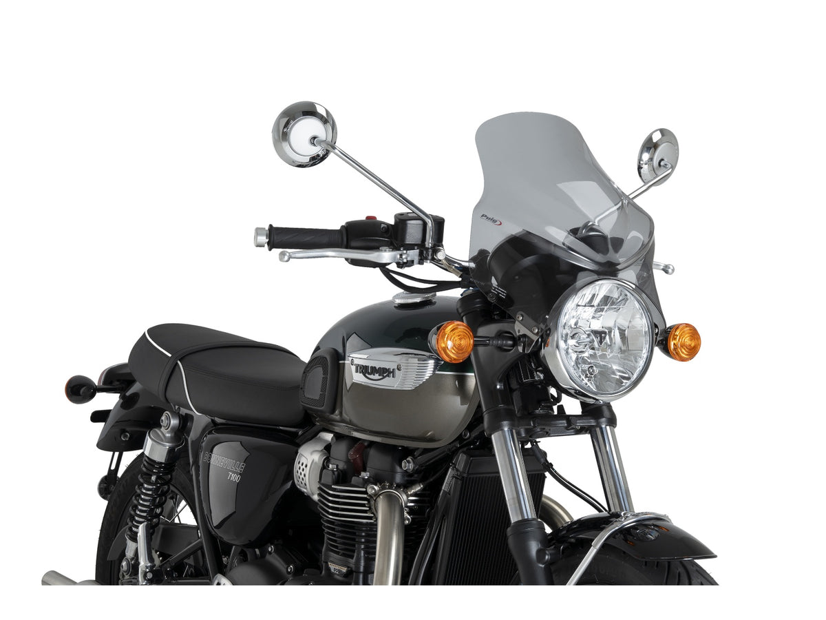 Puig Top Screen In Light Smoke for Triumph Bonneville T120 Black (21-25)