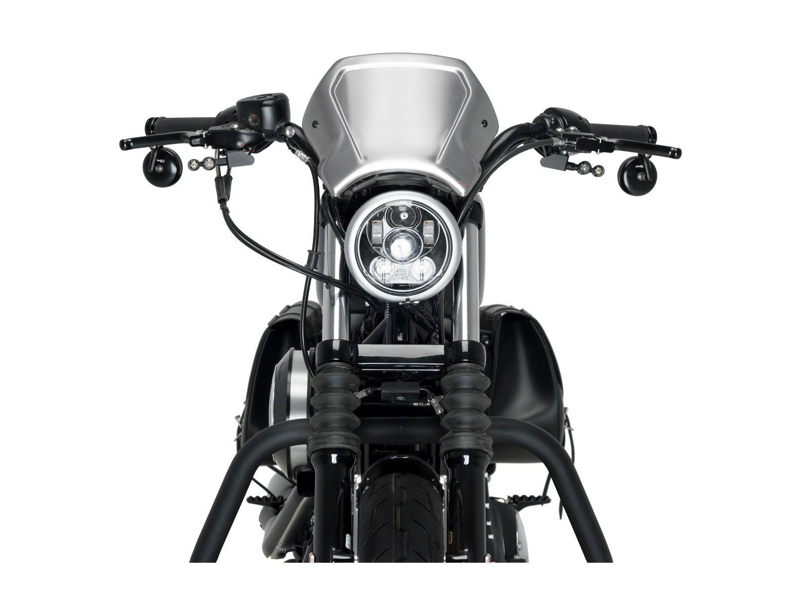 Puig Aluminium Fly Screen In Black for Harley Davidson Sportster 883 Iron XL883N (09-12)