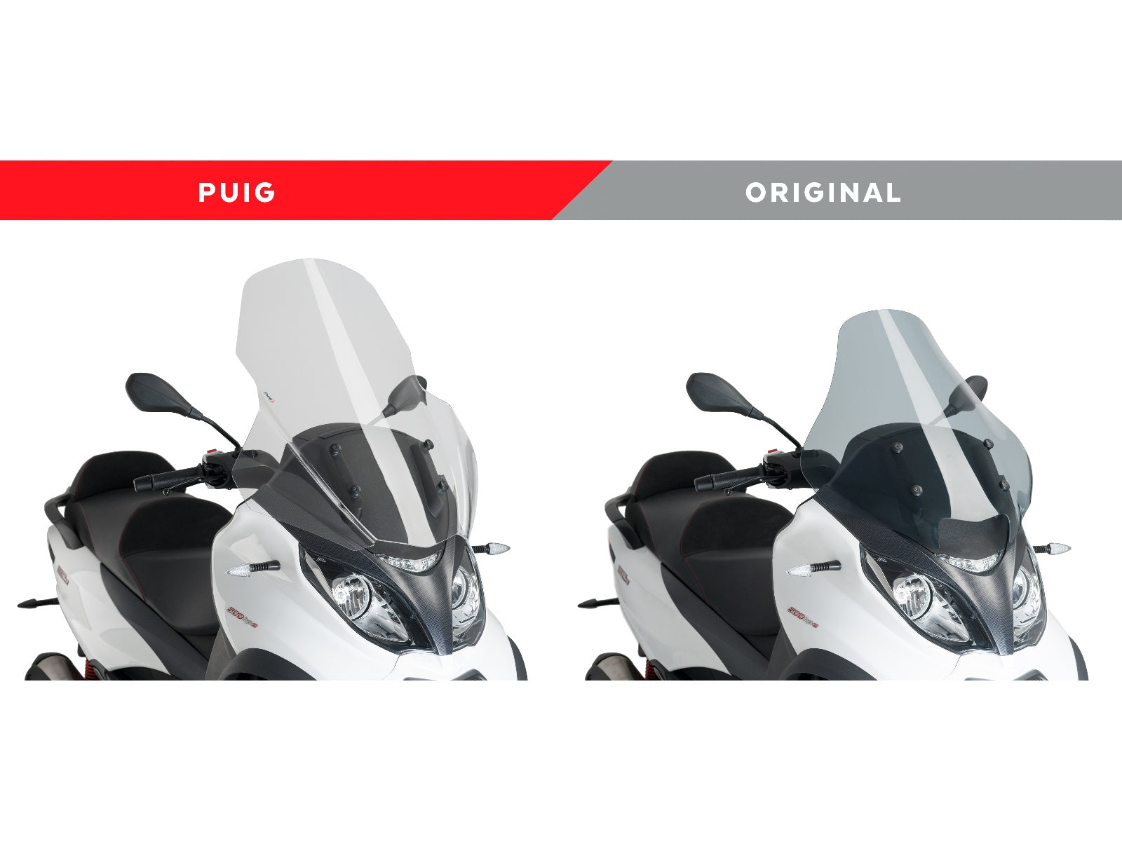 Puig V-Tech Line Touring Screen In Clear for Piaggio MP3 500 Business (18-20)