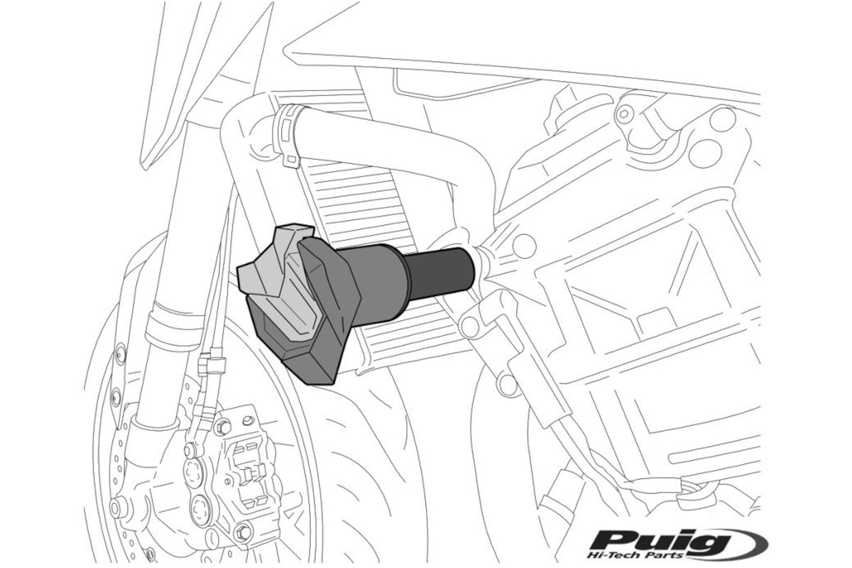 Puig R19 Frame Sliders for Kawasaki Z500 (24)
