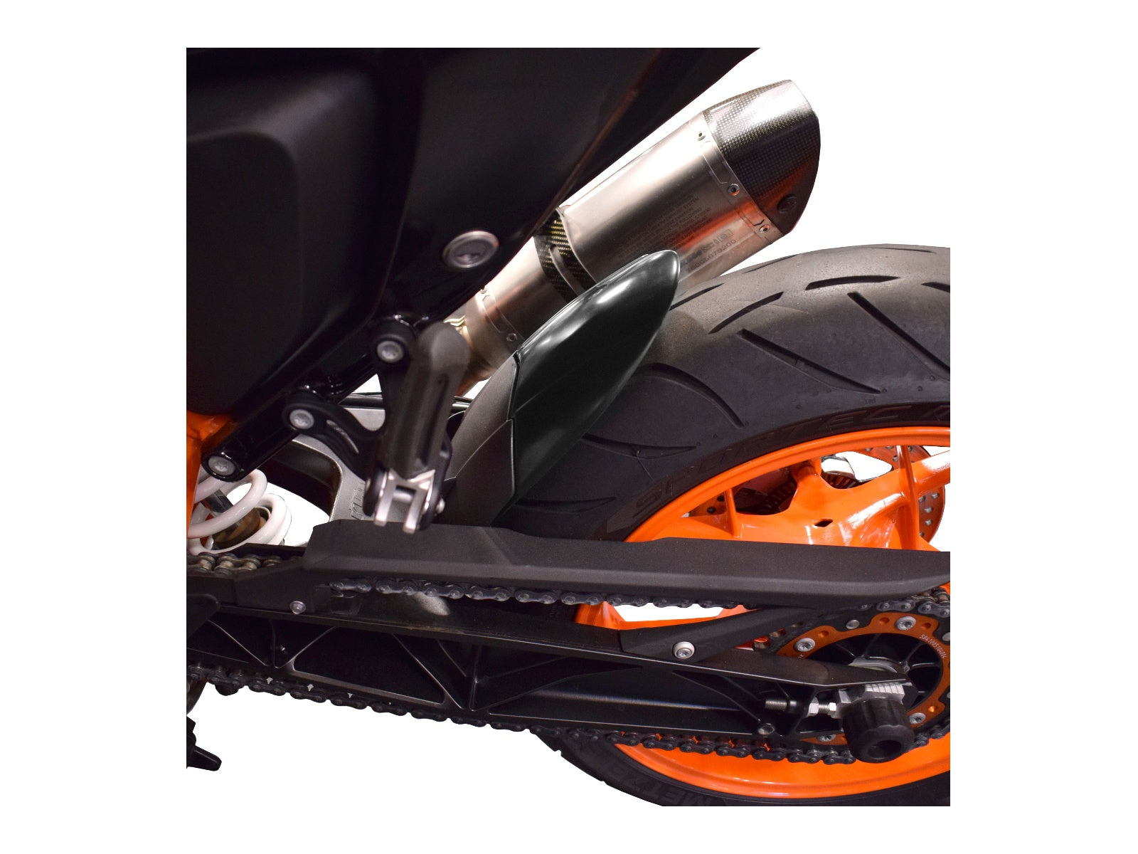 Puig Rear Mudguard Extender In Matt Black for KTM 125 Duke (17-23)