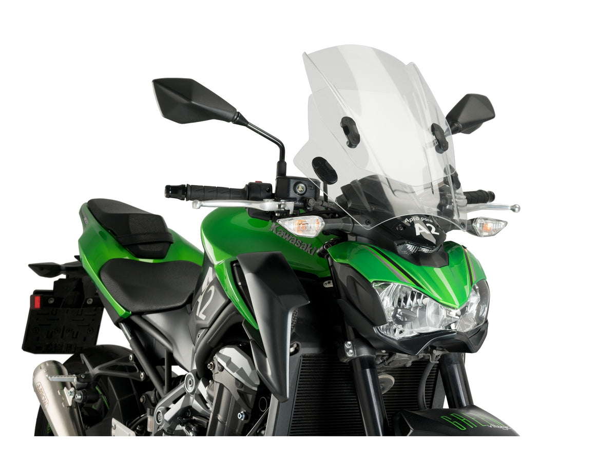 Puig Adjustable Twin Screen In Clear for Kawasaki Z900 (17-24)