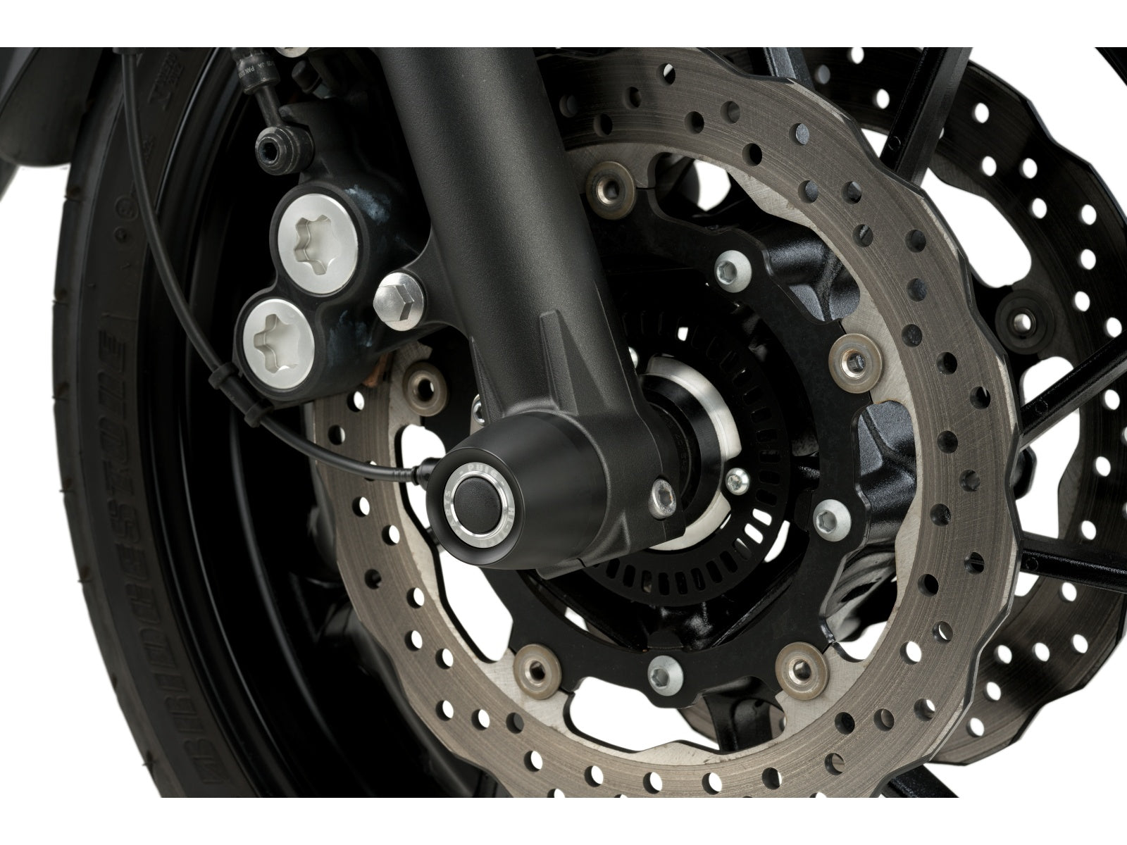 Puig Front Fork Protector In Black for Yamaha MT-07 ABS (14-16)