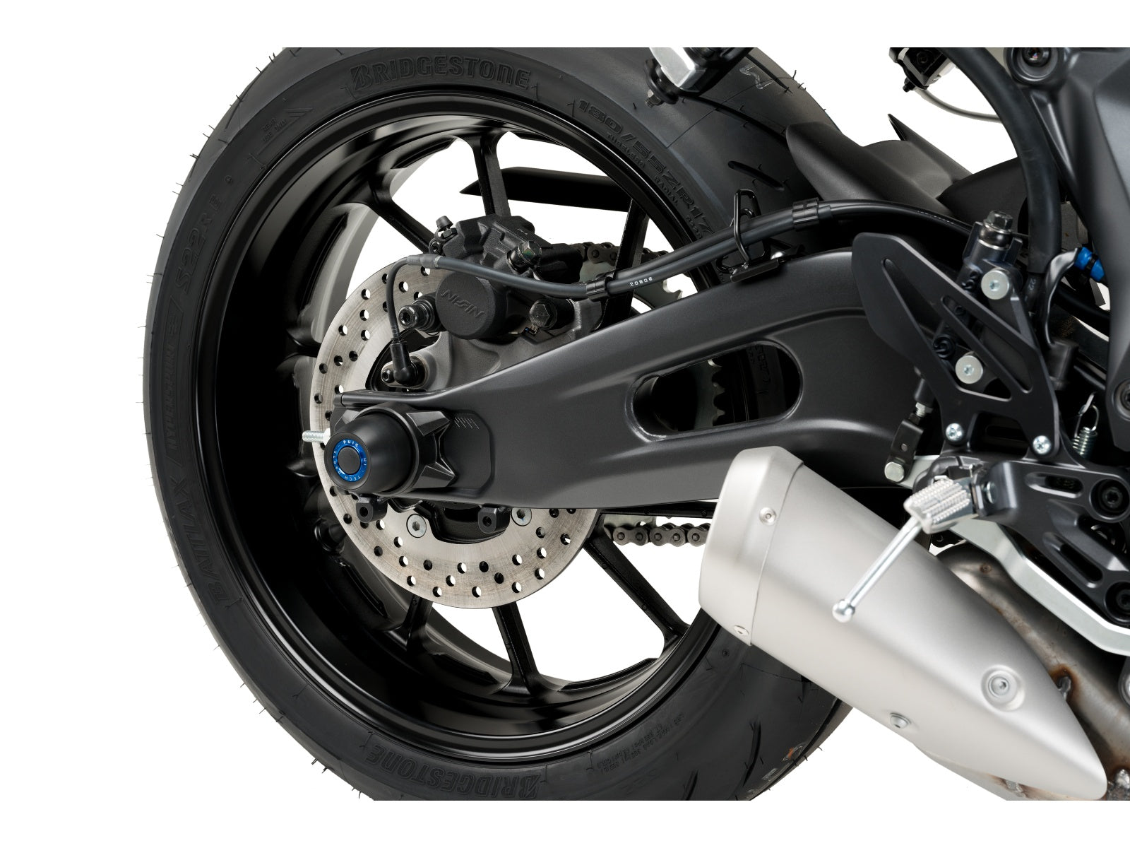 Puig Swing Arm Protector In Black for Yamaha YZF R7 (22-25)
