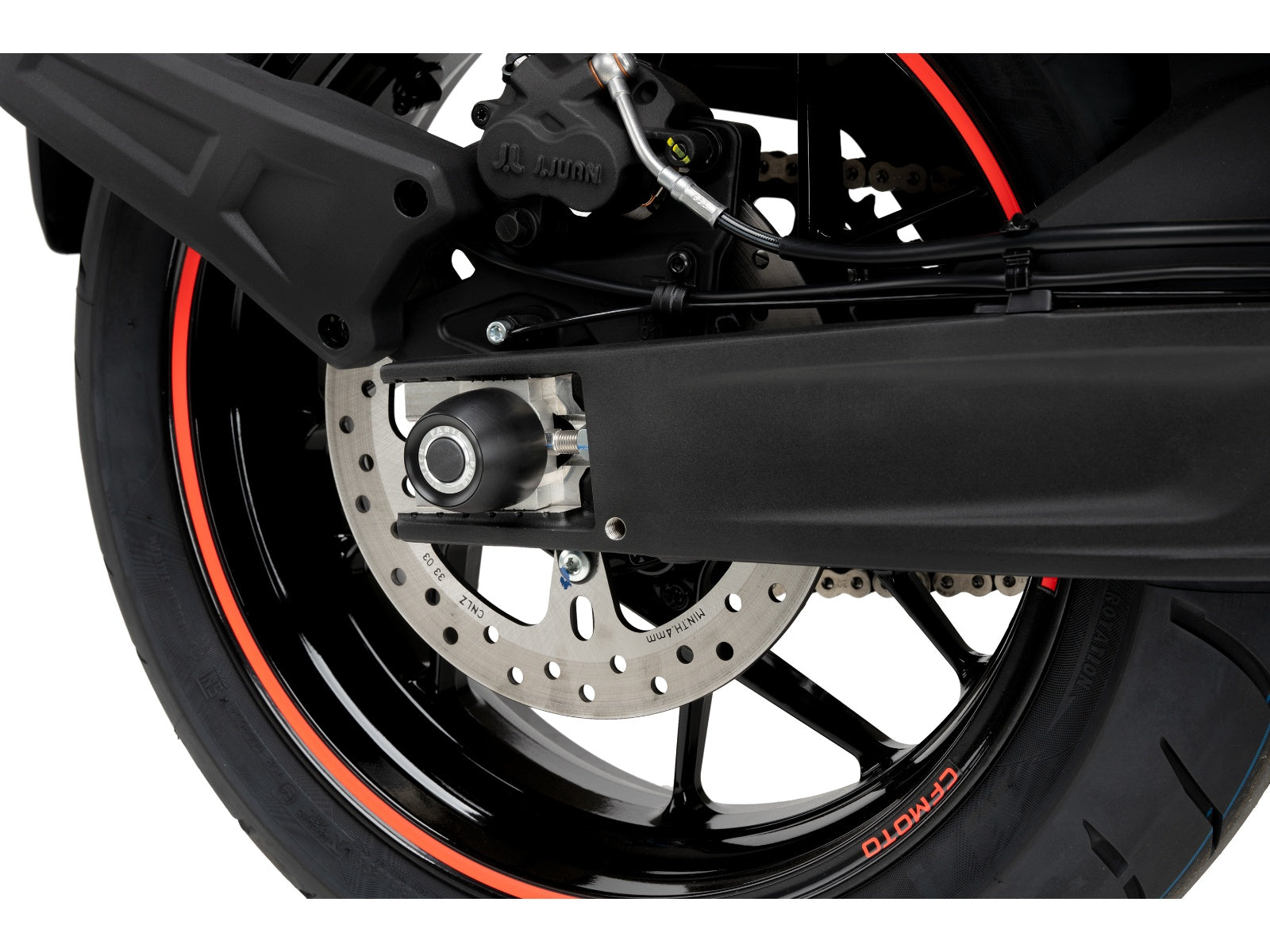 Puig Swing Arm Protector In Black for CF Moto 800NK Sport (23-25)