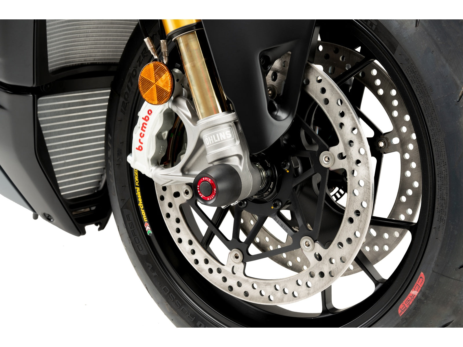 Puig Front Fork Protector In Black for Ducati Streetfighter V4S (20-25)
