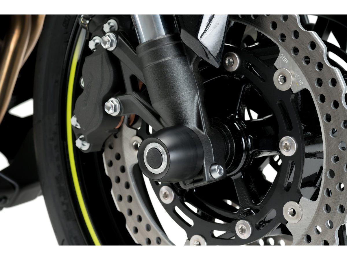 Puig Front Fork Protector In Black for Kawasaki Z900 (17-24)