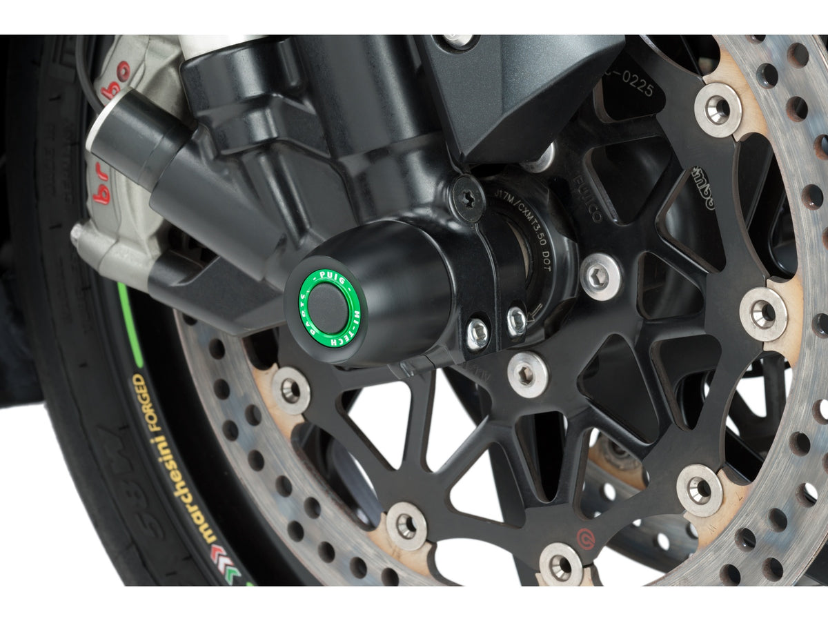 Puig Front Fork Protector In Black for Kawasaki ZX-10R (16-25)