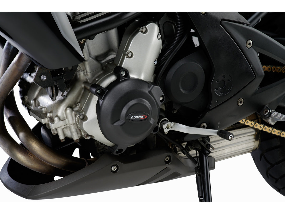 Puig Engine Cover In Black for Kawasaki ER6-N (06-16)
