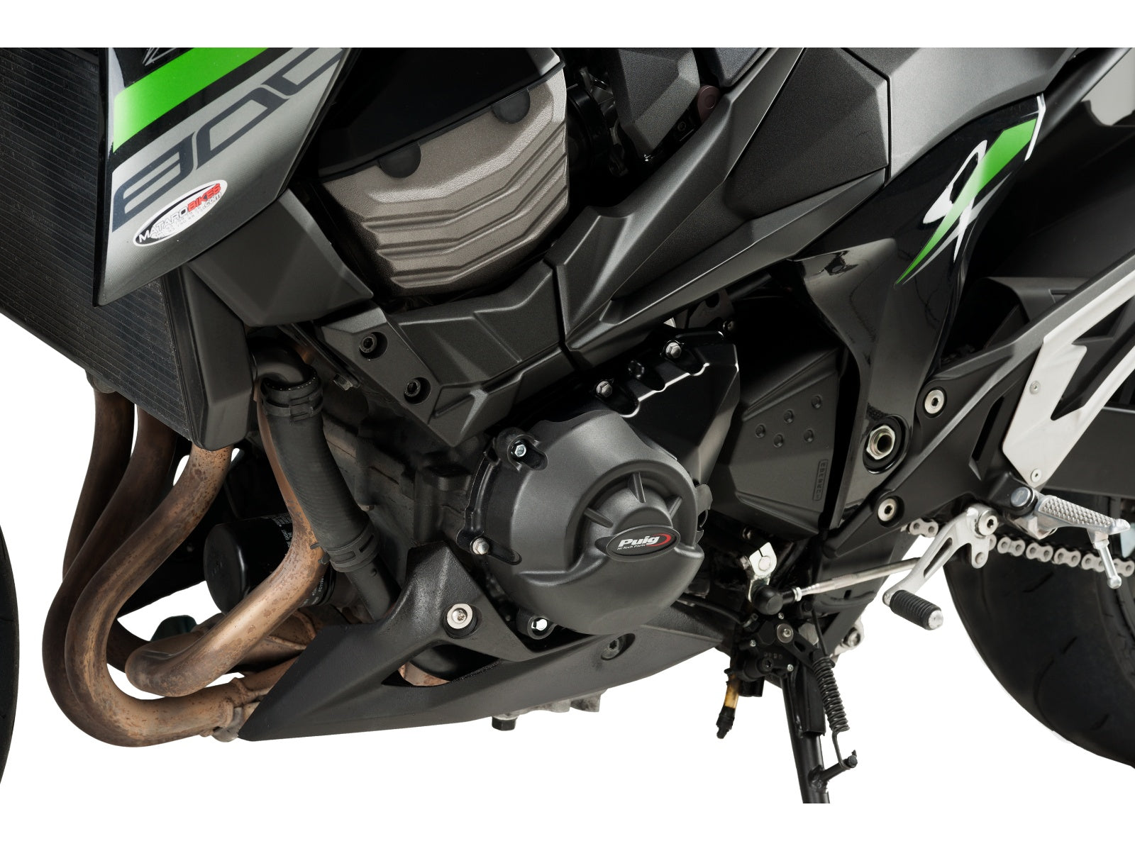 Puig Engine Cover In Black for Kawasaki Z800 E (13-16)