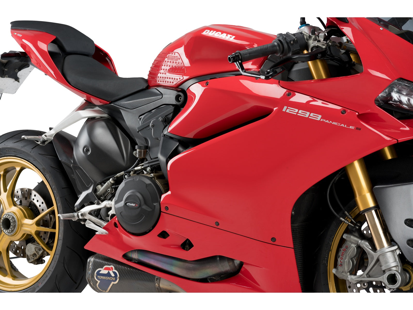 Puig Engine Cover In Black for Ducati 1199 Panigale (12-14)