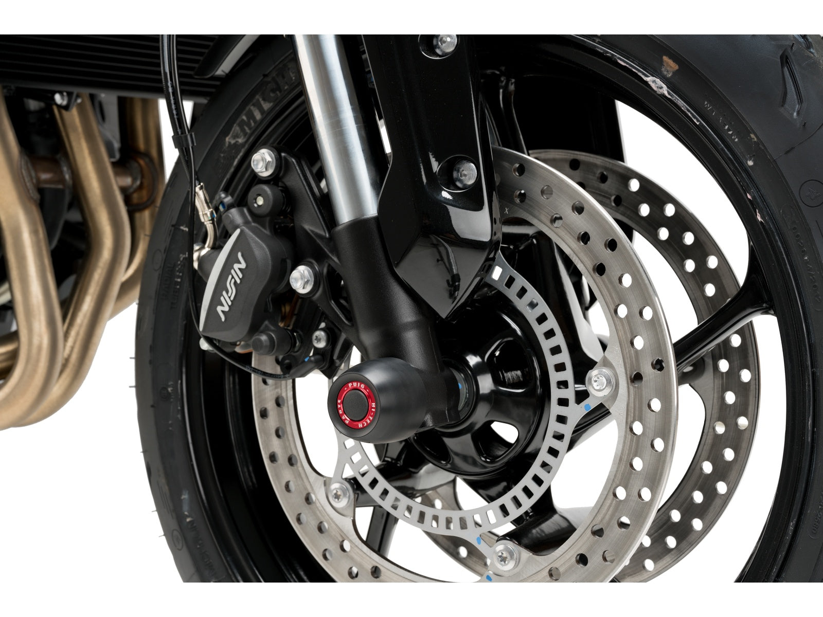 Puig Front Fork Protector In Black for Triumph Street Scrambler 900 (17-19)
