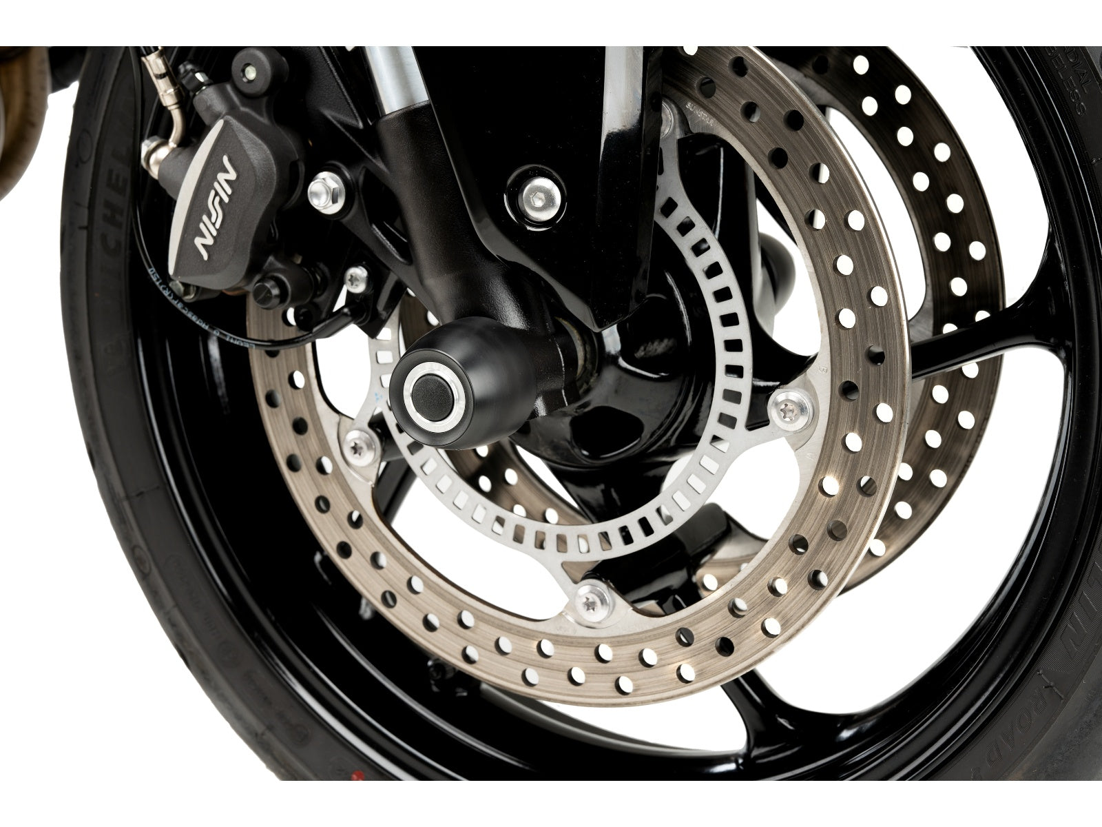 Puig Front Fork Protector In Black for Triumph Tiger 660 Sport (22-25)