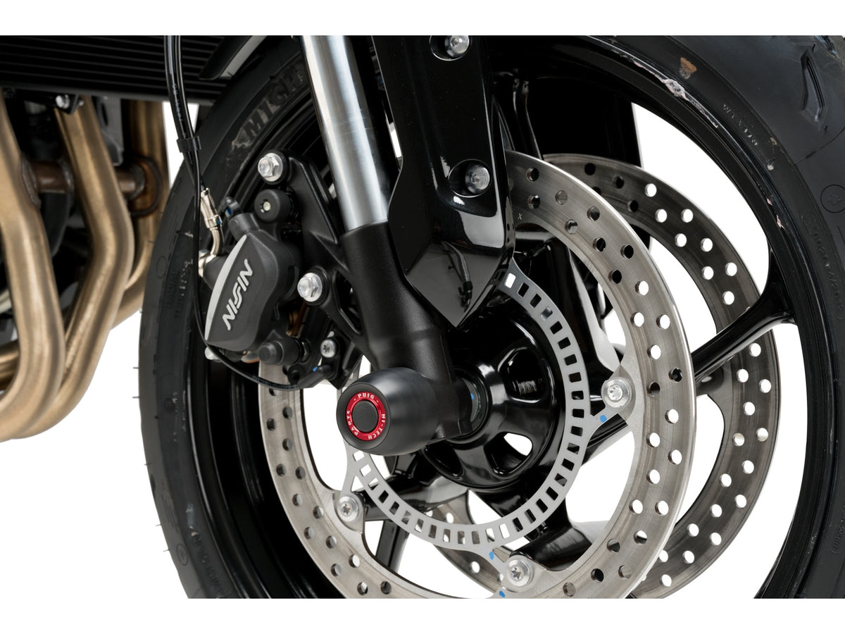 Puig Front Fork Protector In Black for Triumph Speed Triple 660 S (18-22)