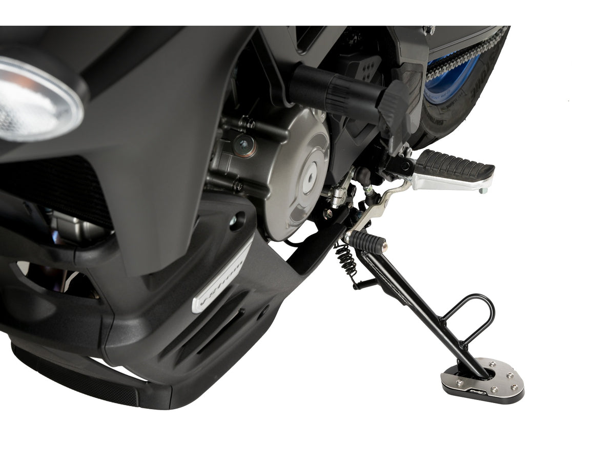 Puig Kickstand Extension Pad In Black for Suzuki V-Strom 650 ABS (07-11)