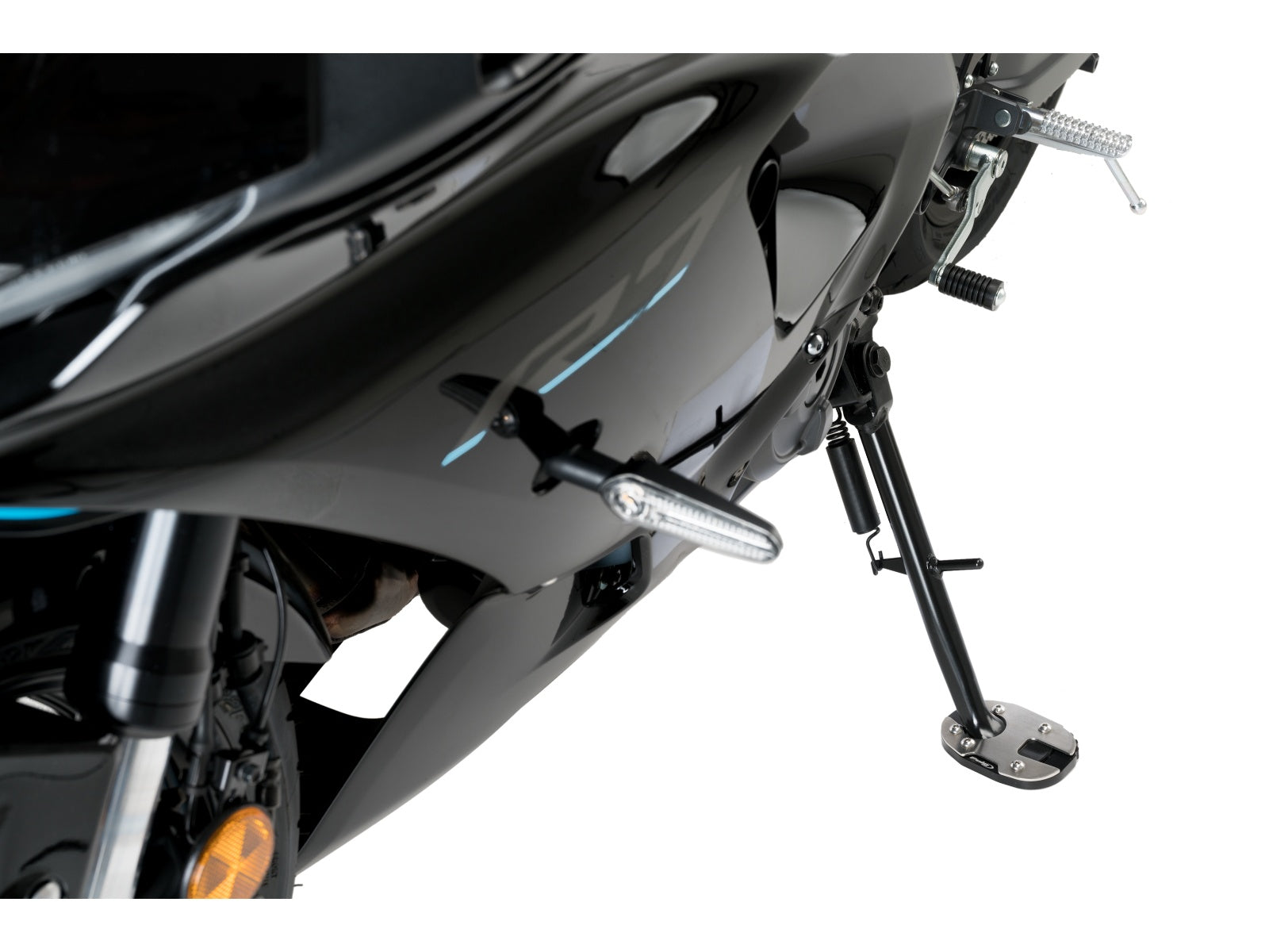 Puig Kickstand Extension Pad In Black for Yamaha YZF R7 (22-25)