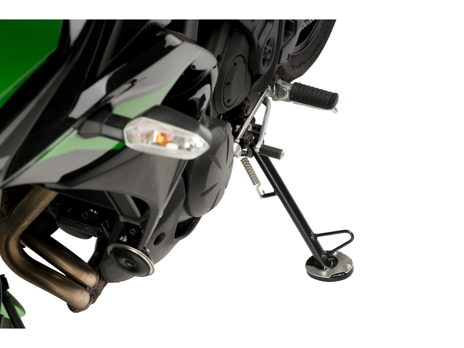 Puig Kickstand Extension Pad In Black for Kawasaki Versys 650 Tourer (15-22)