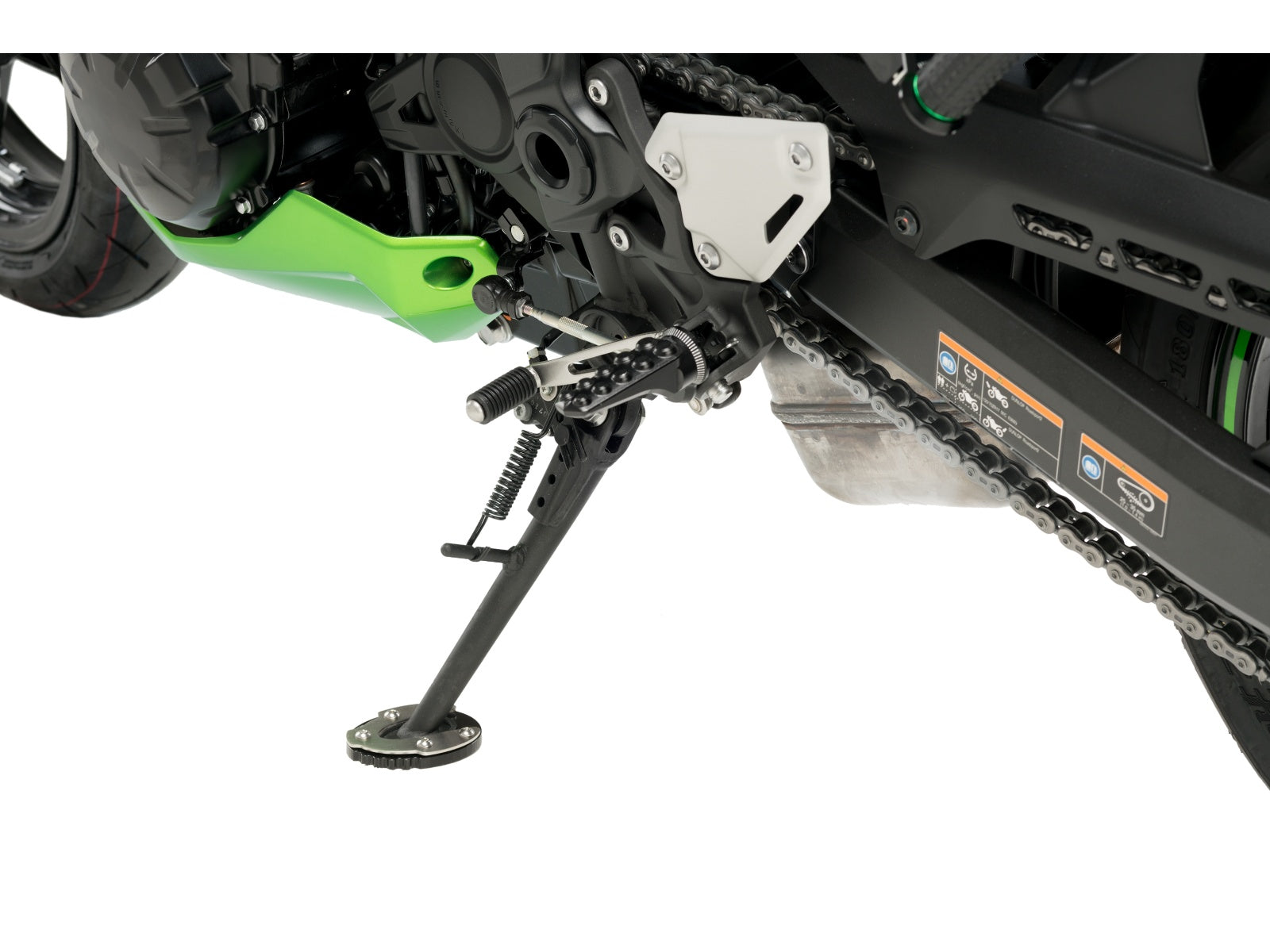 Puig Kickstand Extension Pad In Black for Kawasaki Z900 (17-24)