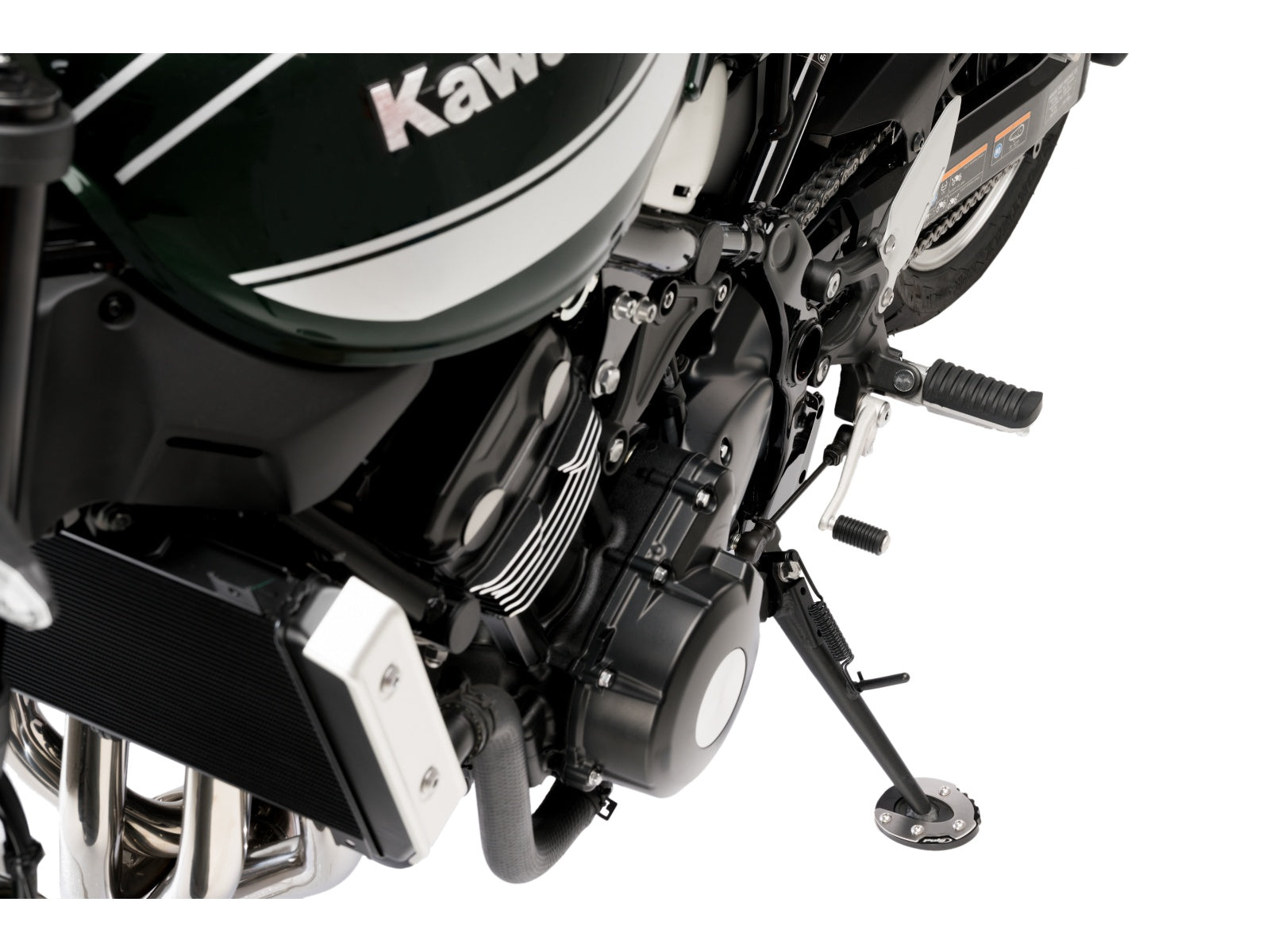 Puig Kickstand Extension Pad In Black for Kawasaki Z1000 SX (17-19)