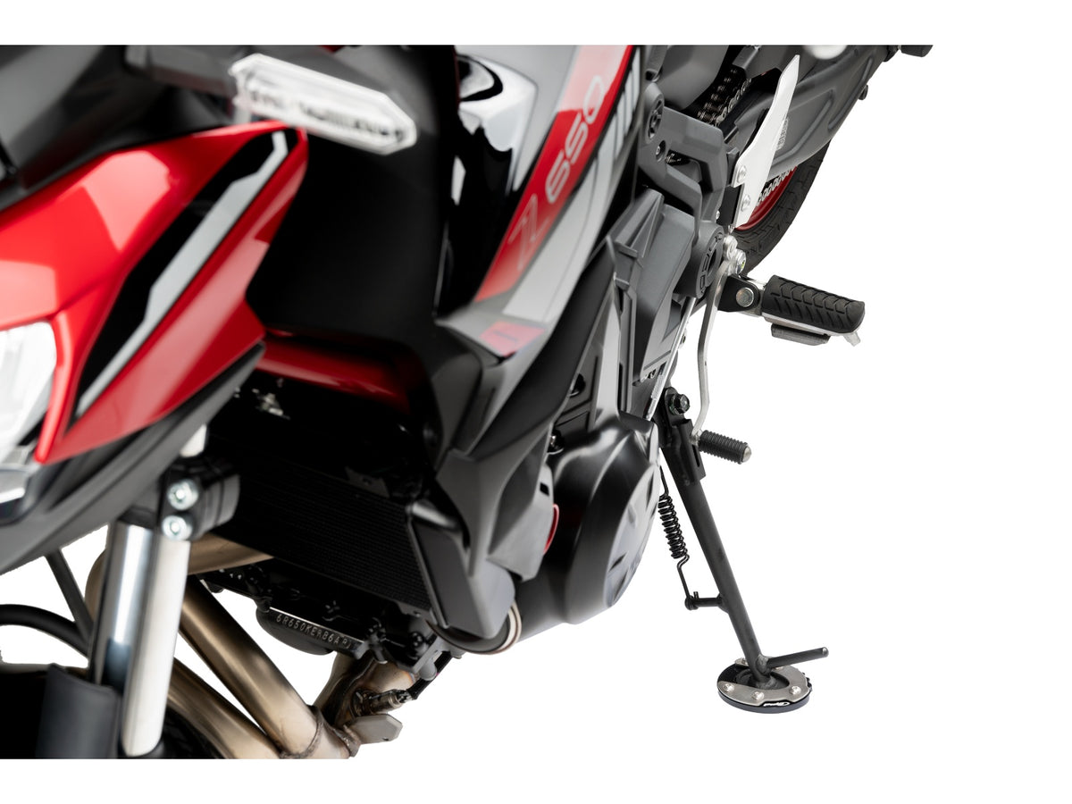 Puig Kickstand Extension Pad In Black for Kawasaki Z650 (17-25)
